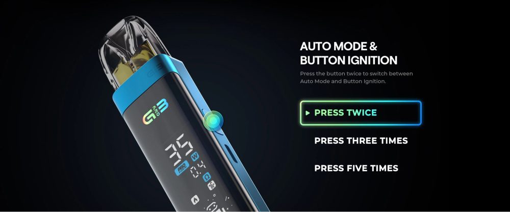 Uwell Caliburn G3 Pro: Auto Mode and Button Ignition Features for Enhanced Vaping Control